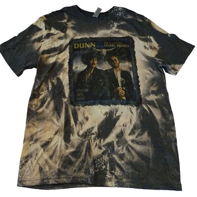 Gildan Softstyle Dunn Graphic Bleached TShirt Crew Neck Women Size L Short Slv