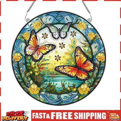 Special Shape Spring Butterfly Rhinestone Diamond Art Pendants for Wall Window S
