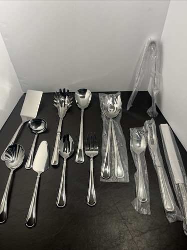 Stunning 14 Piece Reed And Barton Arlington Newton Serving Flatware Lot NOS - 第 1/7 張圖片