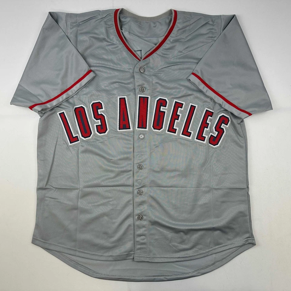 Autographed/Signed Vladimir Vlad Guerrero Los Angeles LA Grey Jersey Beckett COA - Image 4 of 4