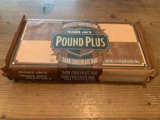 Lot Of 3 Trader Joe's Pound Plus Belgium Dark Chocolate Bars x3