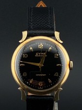 Gorgeous Cyma 10ct Gold Filled Black dial Automatic Vintage Watch
