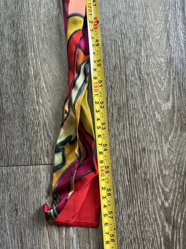 VTG Abstract Multicolor Watercolor Swirl Silk Thin Scarf 1970’s Retro Colorful, $19.99 - Photo 4