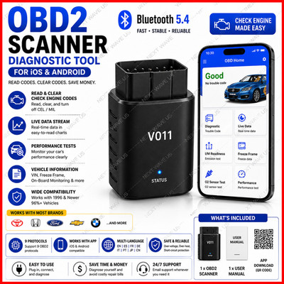 OBDCheck BLE+ Bluetooth 4.0 OBD2 Scanner for iOS & Android, Car Code for
