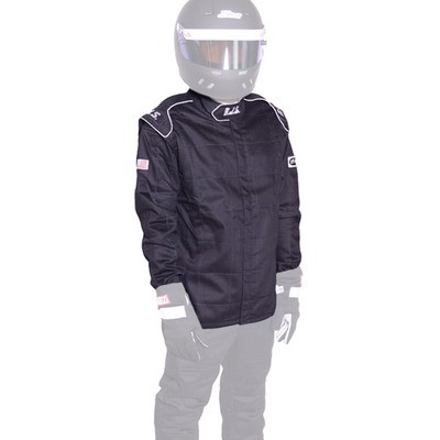 Rjs Safety 200400106, One Black Fire Retardant Fabric Jacket Black X-Large Sfi-1