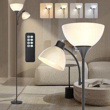 Led Floor Lamp, Super Bright 11W 7W 2100LM Torchiere Floor Lamps Matte Black