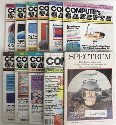 Lot Of 10 1984 Compute!'s Gazette Magazines 1983-1985 Commodore VIC- 20-64