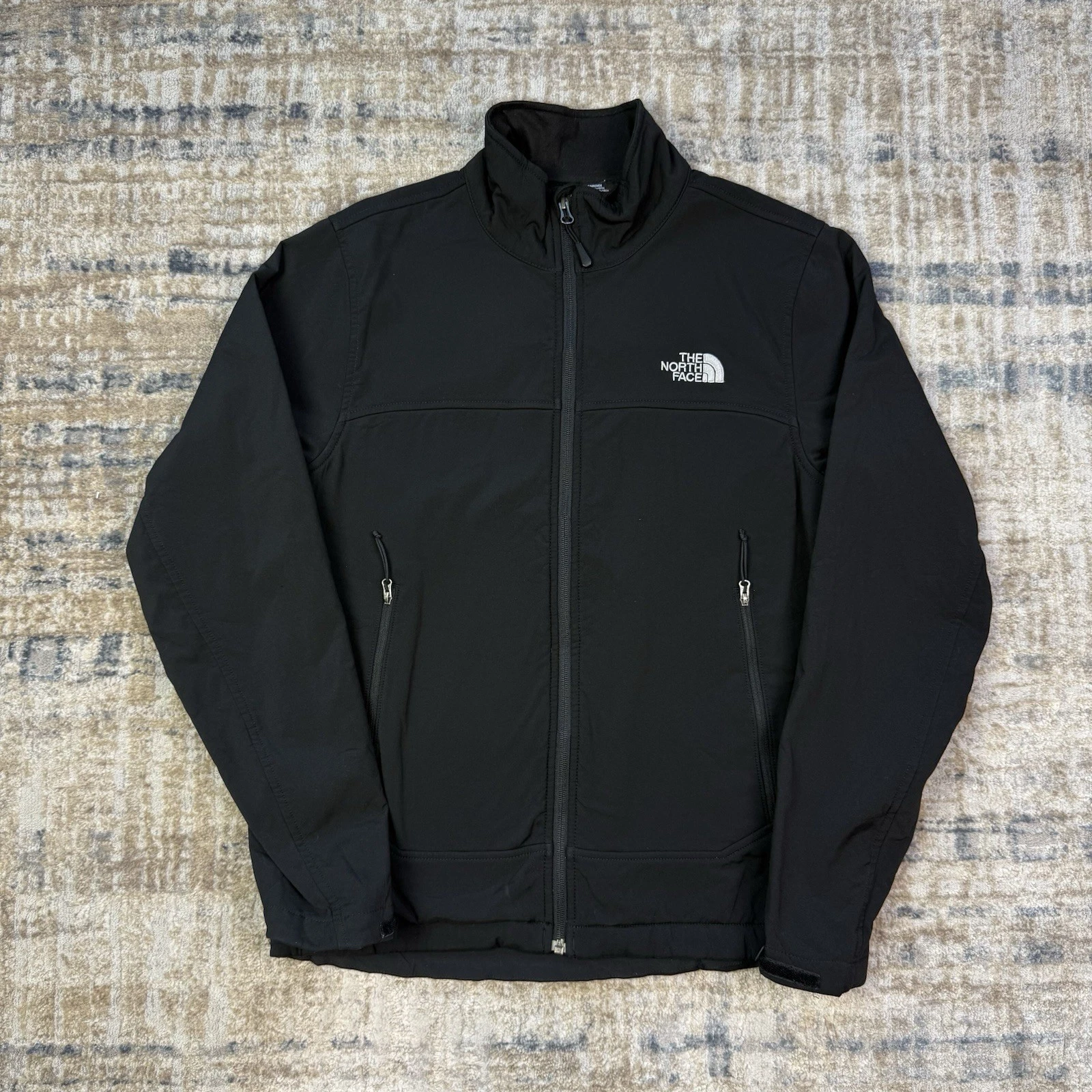 The North Face Black Softshell Jacket Men’s Size Small Full Zip Outdoor Gorpcore