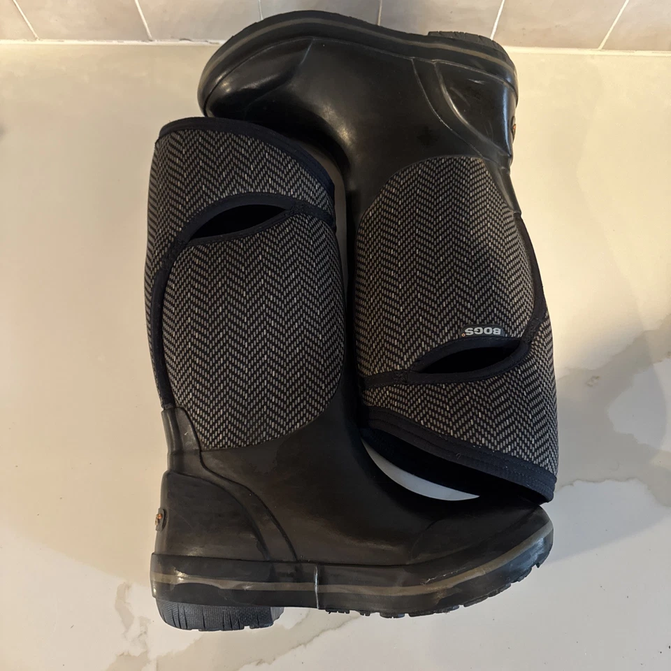 Botas altas Bogs espiga para mujer 6 grises aisladas impermeables invierno nieve Foto 2 de 4