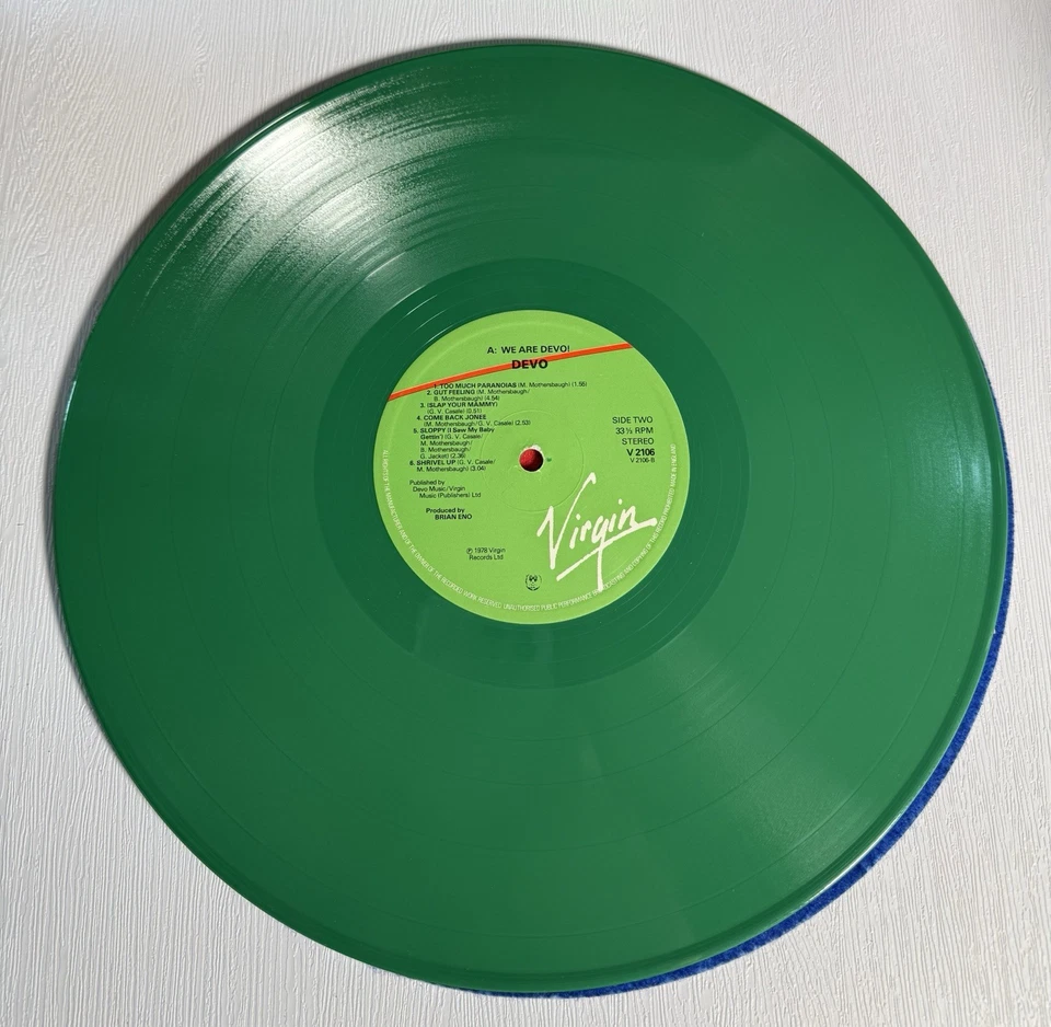 Devo Are We Not Men? A: We Are Devo! 1978 GREEN Vinyl LP LC V 2106 - Image 2 of 4