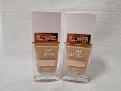 FLOWER Beauty Classic Tan M3 Illusion Liquid Foundation Set of 2 New