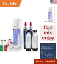 Elegant E-TERRA Sparkling Water Maker - Eco-Friendly with CO2 & Bottles
