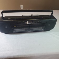 Vintage JVC RC-W410 Stereo Radio Dual Cassette Recorder Boombox Portable