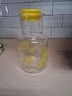 Vintage Pyrex 2qt 3520 Glass Lemonade Pitcher Orange Juice Fridge Carafe w/ Lid