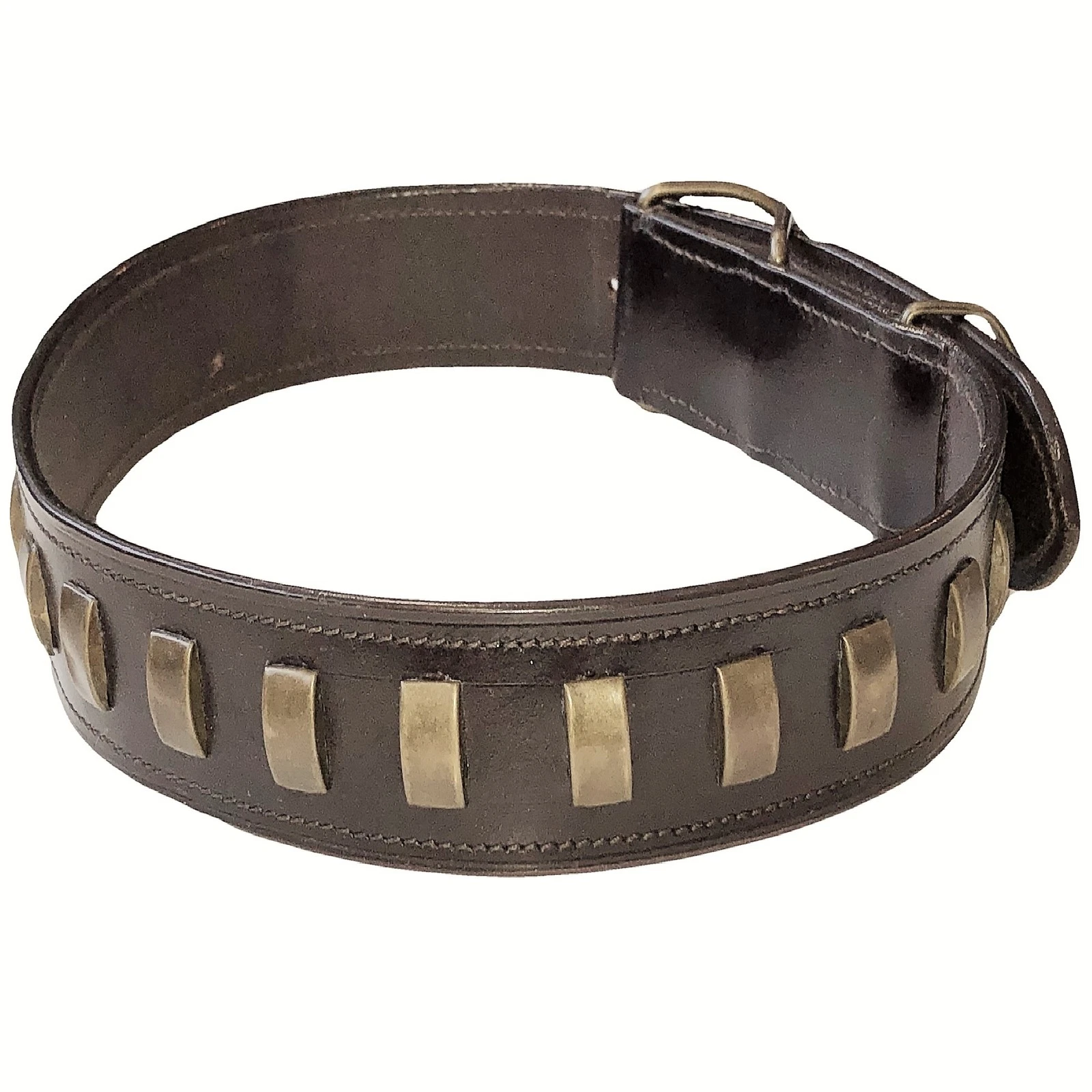 Genuine Real LEATHER Heavy Duty Dog Collar For Medium LARGE Pet Rivet Bronze
Opens in a new window o