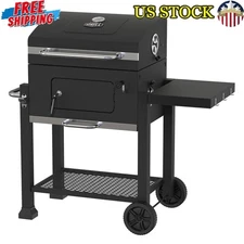24 Inch Heavy Duty Charcoal Grill W/ Warming Rack & Tool Holder New BBQ Outdoor