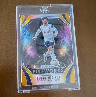 Panini Prizm Heung-Min Son Tottenham Fireworks Orange Prizm 7/25 NUMBER MATCH