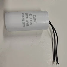 60UF 250VAC Wire Motor Run Capacitor 250V CBB60 60UF Round White 50/60HZ Cap US