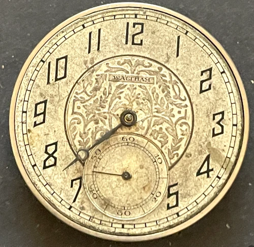 Antique 1918 Waltham 1894 225 Pocket Watch Movement Parts Art Deco 12s 17j USA