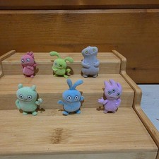 Ugly Dolls Mini Action Figures 1.5  -2  Flocked Fuzzy Toy Lot of 6 2018 Hasbro