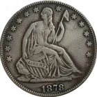 1878-S Seated Liberty Silver Half Dollar 50C High Grade