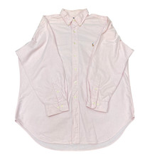 Ralph Lauren Formal Shirt Mens XL Pink Classic FIt Long Sleeve Pony Button Down