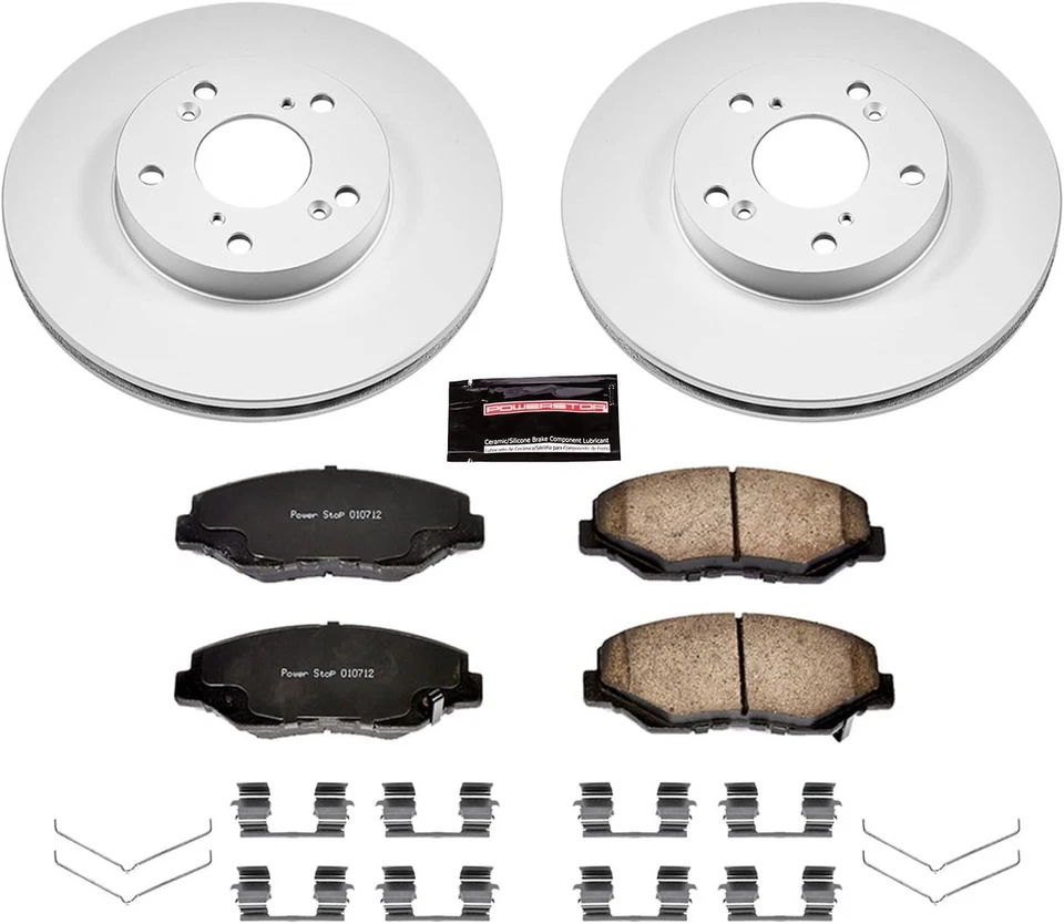 Rust-Preventive Front Brake Rotors & Low Dust Ceramic Pads for Honda Vehicles Foto 4 de 4