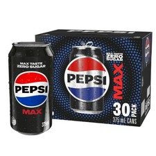 Pepsi Max Zero Sugar Cola Soft Drink 30 375ml