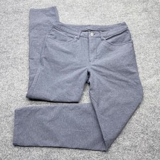 Lululemon ABC Pant Slim 30x28 Heathered Grey Blue 5-Pocket Mens Tech Pants