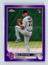 2022 Topps Chrome Update Purple Refractor #USC97 Cole Sands Minnesota Twins