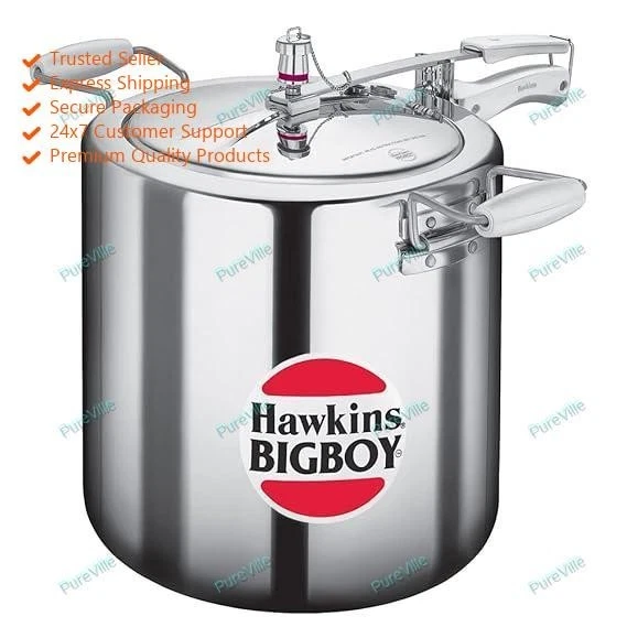 Hawkins Bigboy Aluminum Pressure Cooker, 22 Litres