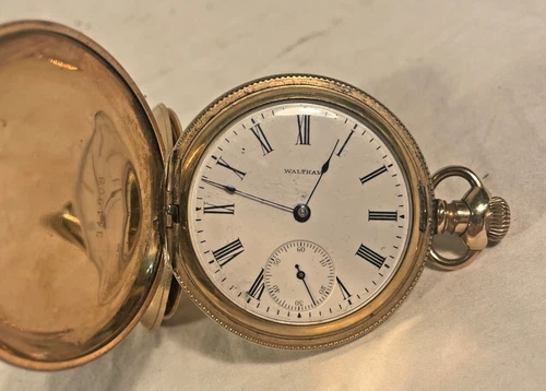 Vintage 1908 Waltham Full Hunter, 14K, Gold Filled Pocket Watch