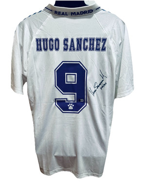 Madrid Sanchez Jersey Hugo Sanchez Signed Real Madrid Jersey
