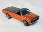 Original Hotwheels Redline Custom Fleetside Orange SHINY & WET! 🍊🍊🍊