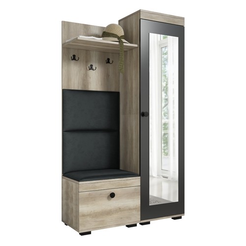 Flurgarderobe DUO, Garderobenschrank, Spiegel, Schuhschrank, fertig aufgebaut - Bild 21 von 33