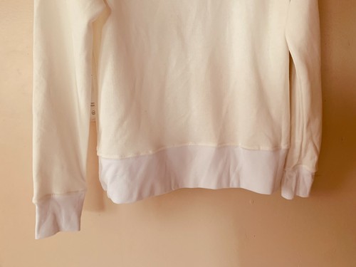 Allen Allen USA Long Sleeve White/cream Sweatshirt Size XS, S, NWOT - Picture 3 of 4