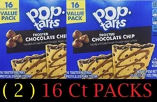 2x Kellogg's Pop Tarts FROSTED CHOCOLATE CHIP Toaster Pastries 27oz Box 16 ct