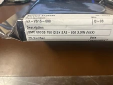 2 x Open Box EMC 005049675 600GB 15K 3.5" 6Gbps SAS HDD VX-VS15-600 V3-VS15-600