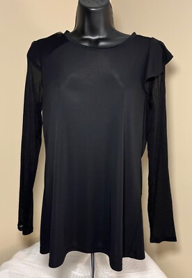 INC  Top size medium polyester,spandex, body sleeves or sheer nylon materia