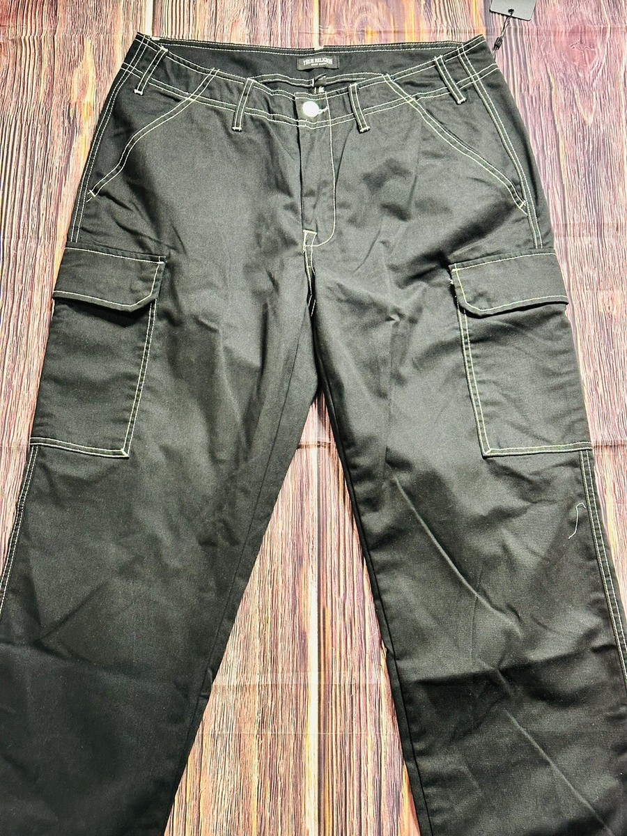 True Religion Jeans Men Size 31 Cargo Pants Jet Black NWT True Religion Jeans Men Size 31 Cargo Pants Jet Black NWT