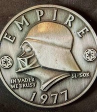 STARWARS SILVER DARTHVADER  Challenge Coin