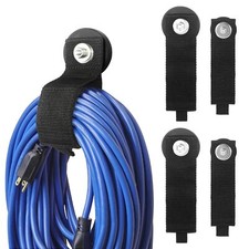 4pcs Magnetic Cable Storage Straps Heavy Duty Extension Cord Holder Magnet Hooks