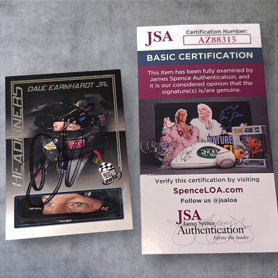 Dale Earnhardt Jr 2015 PRESS PASS HEADLINERS signed NASCAR HOFer card JSA COA