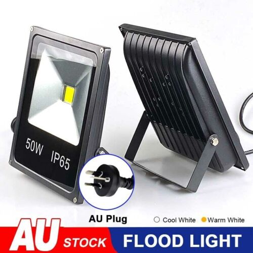 50W LED Flood Light Floodlight AU Plug AC 220V Outdoor Garden Waterproof Light - Picture 1 of 13