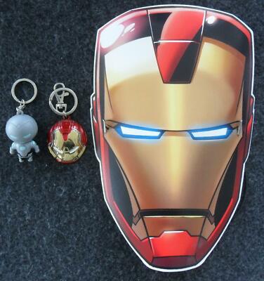 Iron Man Merchandise Fan Set - Superior Iron Man, Paper Mask, Keychain - Marvel