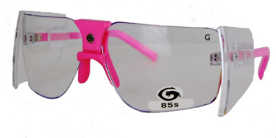 Gargoyles Classic 85s Terminator ANSI Sunglasses Pink Fr / Clear/SS VTG 1997