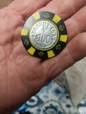 $100 Gaming Chip From 1980s Desert Hills Hotel And Casino