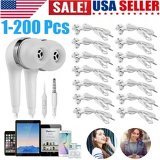 3.5mm In-Ear Headset Earphone Headphones Earbud W/ Mic For Samsung Galaxy LOT