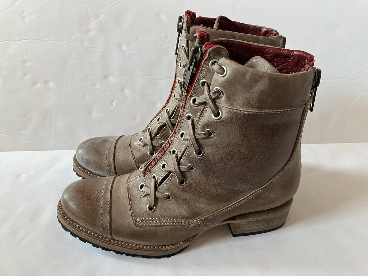 FreeBird By Steven Liverpool Lace Up Leather Chic Taupe Womens