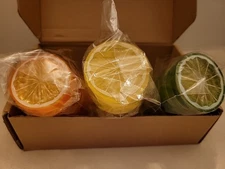 30Pcs Artificial Fake Lemon. lime and orange fake fruit slices NIap